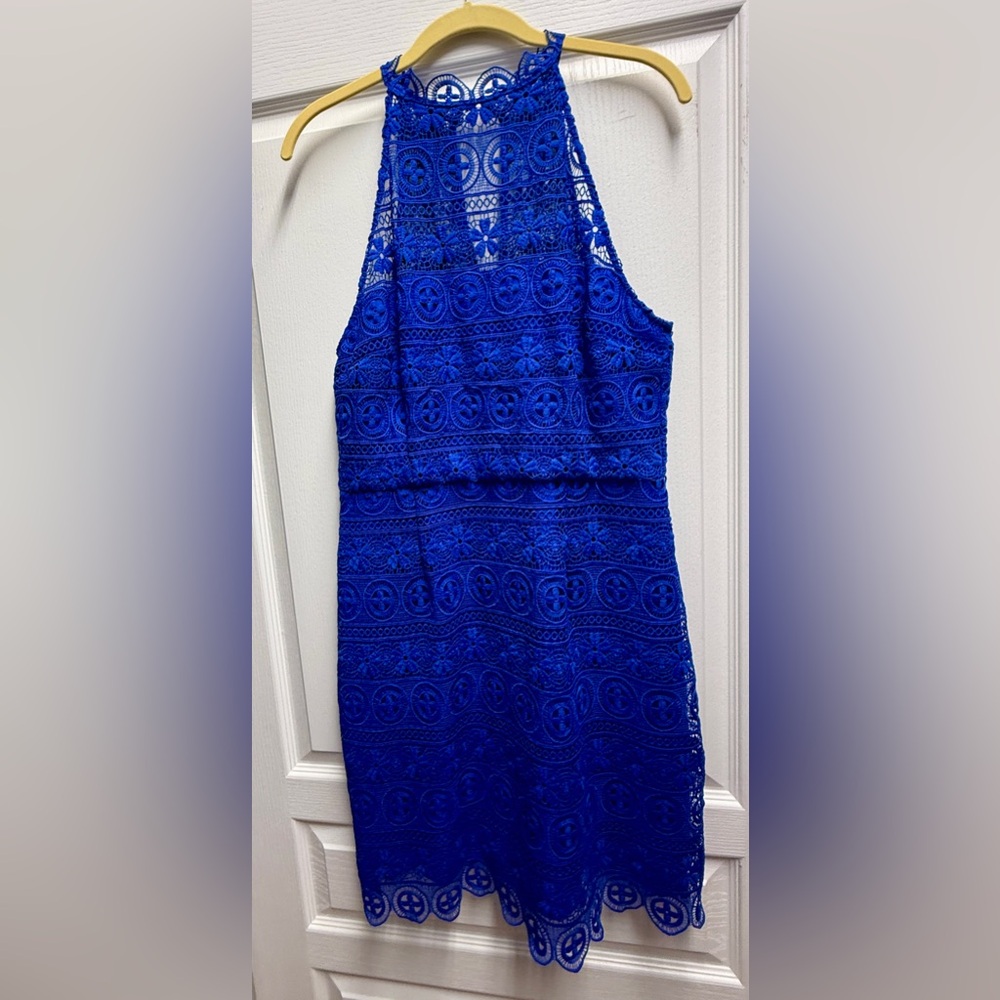 BB Dakota Royal Blue Lace Mini Dress